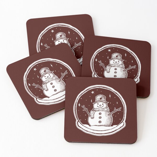 Item preview, Sweet Snowman Glass Ball – Cute Winter Illustration for Kids designed and sold by Half Mess.