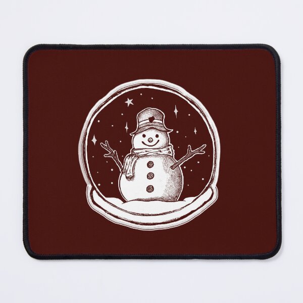 Item preview, Sweet Snowman Glass Ball – Cute Winter Illustration for Kids designed and sold by Half Mess.
