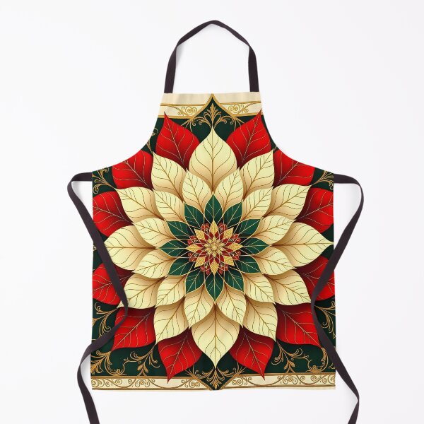 Item preview, Vibrant Geometric Poinsettia – Holiday Red & Green Flower Art for Gifts designed and sold by MagicalArch.
