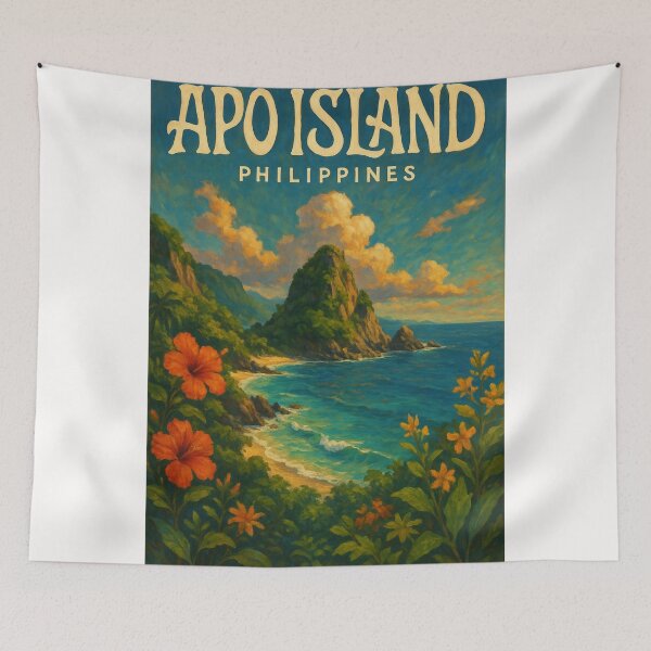 Item preview,  Floral Coastline of Apo Island, Dauin, Central Visayas, Philippines designed and sold by Places On Earth.