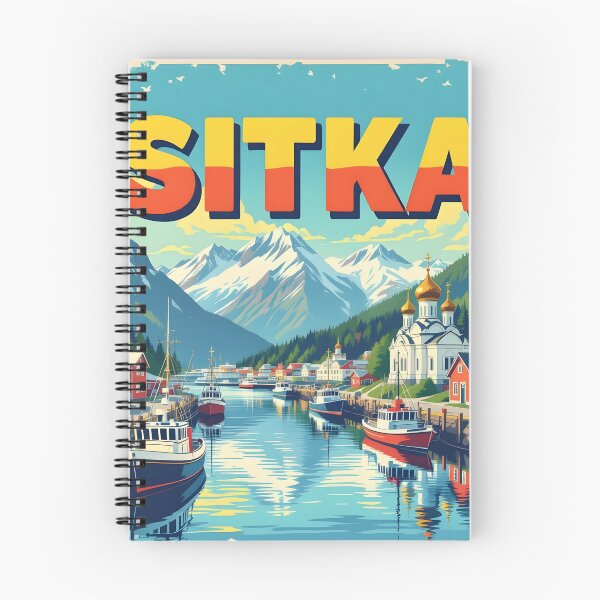 Item preview, Sitka, Alaska, USA: Vintage-Style Painterly Travel Poster designed and sold by LSVart.