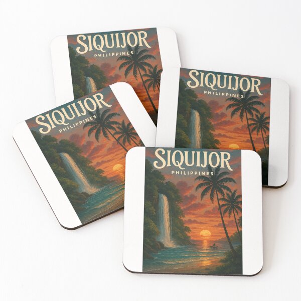 Item preview, Sunset and Waterfall in Siquijor Island, Central Visayas, Philippines designed and sold by Places On Earth.