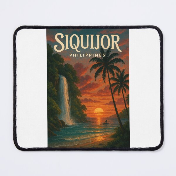 Item preview, Sunset and Waterfall in Siquijor Island, Central Visayas, Philippines designed and sold by Places On Earth.