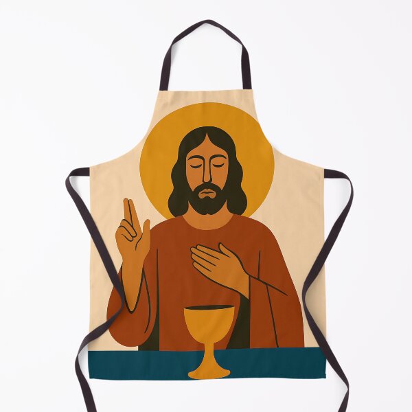 Item preview, Christ at the Table – Modern Sacred Icon designed and sold by Benja & Co..