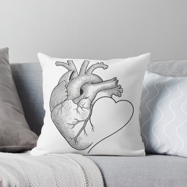 Item preview, Anatomical Heart Line Art – Gothic Heart Outline Dark Aesthetic Design designed and sold by Mouraludia.