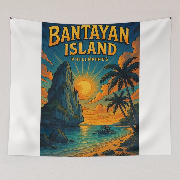 Item preview,  Limestone Cliffs and Shores of Bantayan Island, Cebu, Philippines designed and sold by Places On Earth.
