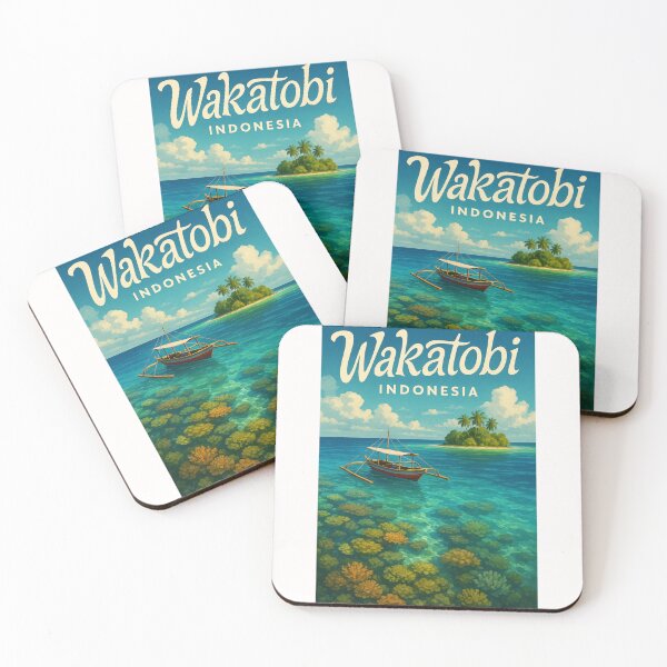 Item preview,  Coral Reefs and Island View in Wakatobi, Southeast Sulawesi, Indonesia designed and sold by Places On Earth.