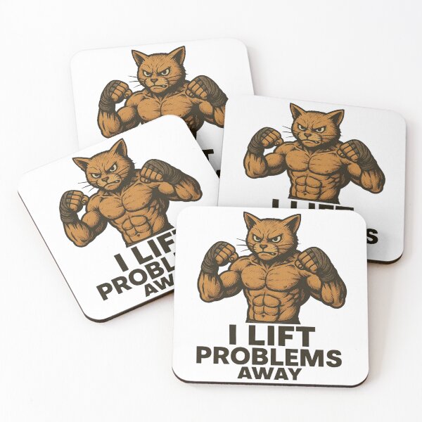 Item preview, Gym Motivation Cat Illustration designed and sold by Pixostick.