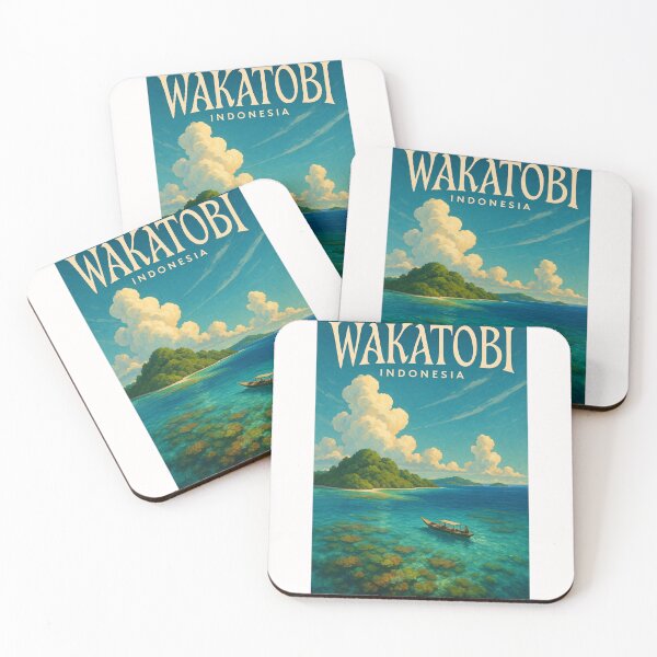 Item preview,  Island View and Clear Waters in Wakatobi Marine Park, Sulawesi, Indonesia designed and sold by Places On Earth.