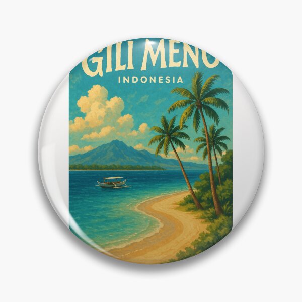 Item preview,  Gili Meno Island with Views of Mount Rinjani, West Nusa Tenggara, Indonesia designed and sold by Places On Earth.