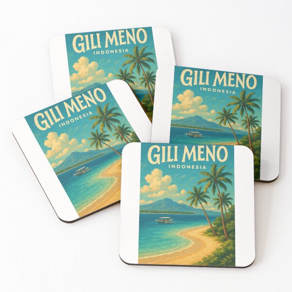 Item preview,  Gili Meno Island with Views of Mount Rinjani, West Nusa Tenggara, Indonesia designed and sold by Places On Earth.