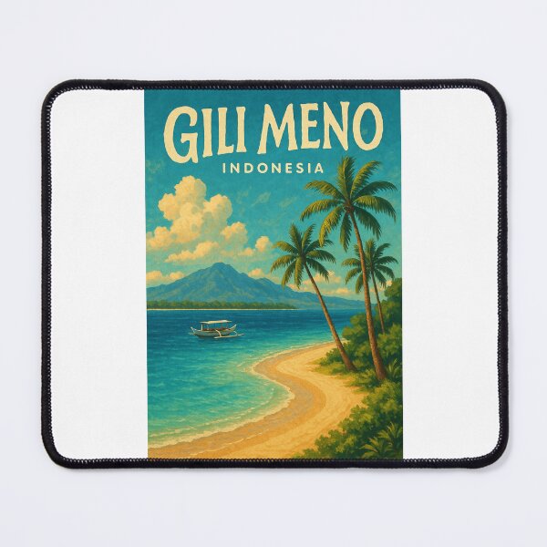 Item preview,  Gili Meno Island with Views of Mount Rinjani, West Nusa Tenggara, Indonesia designed and sold by Places On Earth.