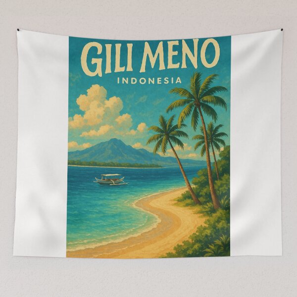 Item preview,  Gili Meno Island with Views of Mount Rinjani, West Nusa Tenggara, Indonesia designed and sold by Places On Earth.