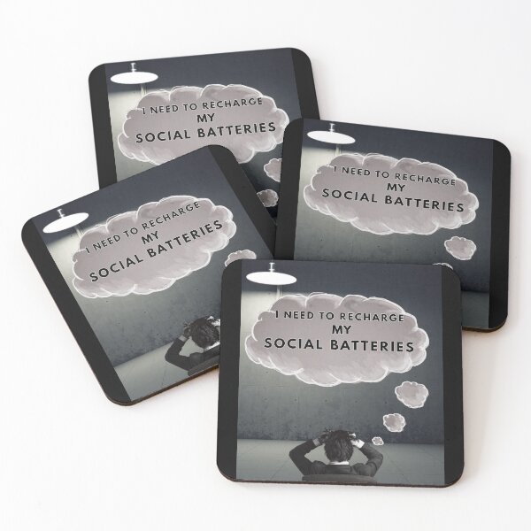 Item preview, I NEED TO RECHARGE MY SOCIAL BATTERIES,Introwert Vibe designed and sold by Anyshca.