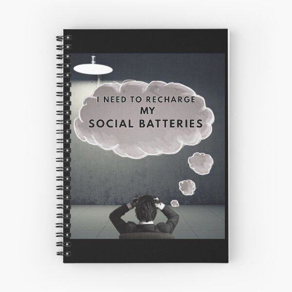 Item preview, I NEED TO RECHARGE MY SOCIAL BATTERIES,Introwert Vibe designed and sold by Anyshca.