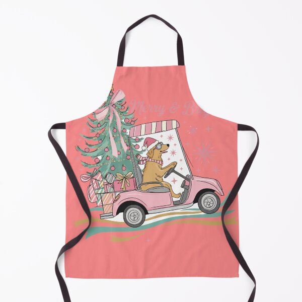 Item preview, Christmas Dog Sweatshirt Golden Retriever Golf Cart Holiday Xmas Season Sweater Pink Cute Santa Snow Puppy Lover Pullover Gift Mom Crewneck designed and sold by BANKACEM.STORE.