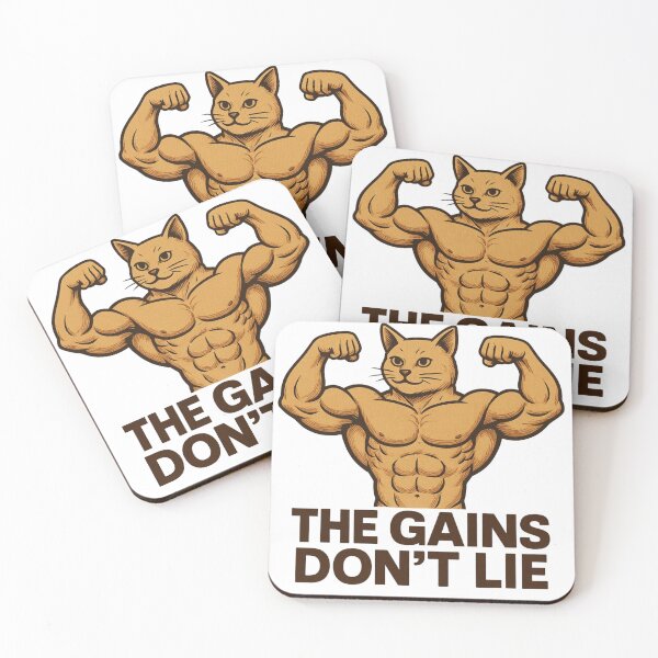 Item preview, Gym Motivation Cat Gains designed and sold by Pixostick.