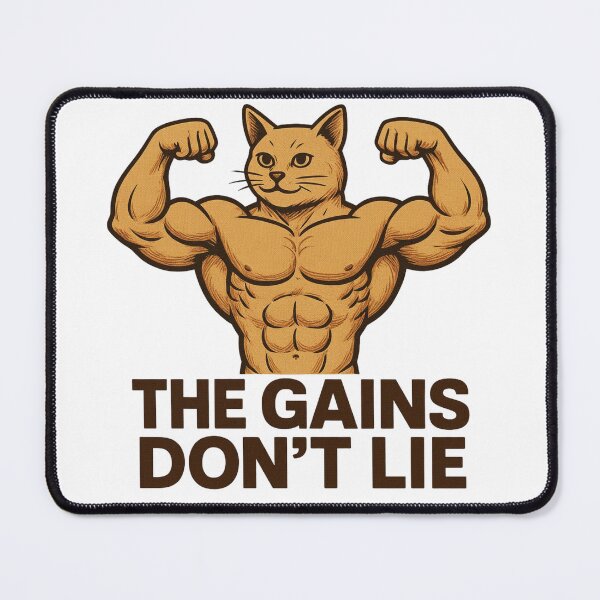 Item preview, Gym Motivation Cat Gains designed and sold by Pixostick.