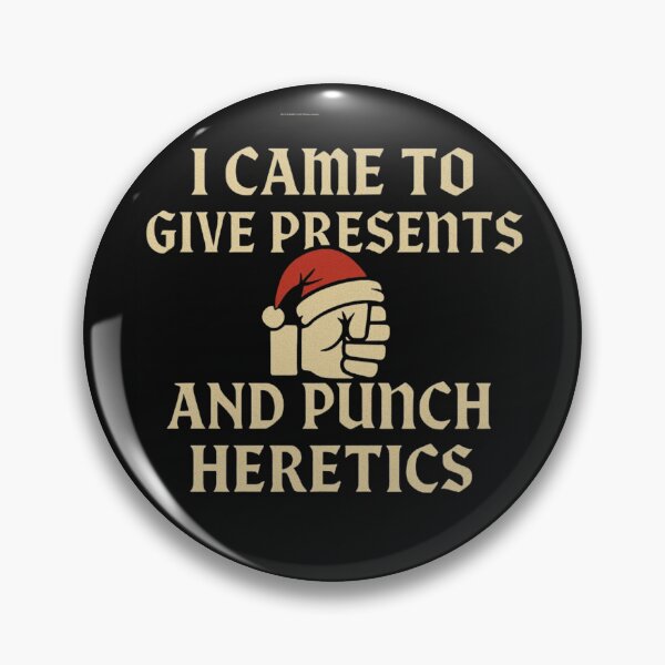 Item preview, St Nicholas Punch Heretics Funny Christmas History Meme Apparel designed and sold by PosiVibes Co..