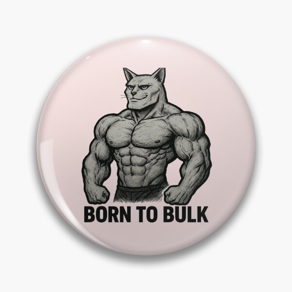 Item preview, Born To Bulk Gym Cat designed and sold by Pixostick.