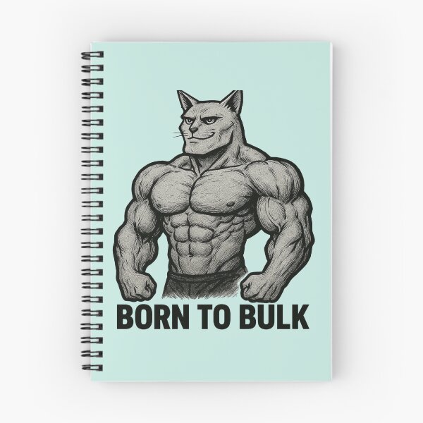 Item preview, Born To Bulk Gym Cat designed and sold by Pixostick.