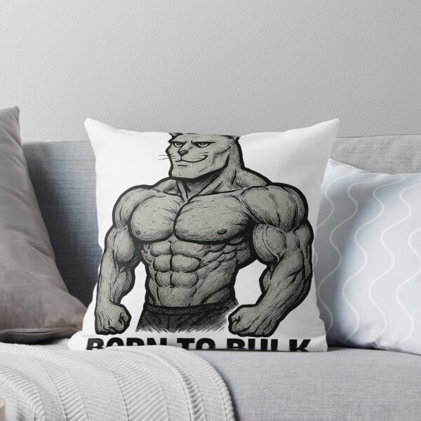 Item preview, Born To Bulk Gym Cat designed and sold by Pixostick.