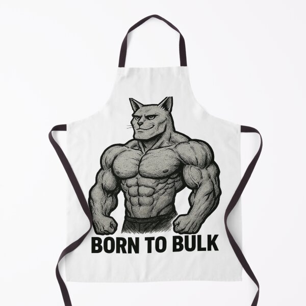 Item preview, Born To Bulk Gym Cat designed and sold by Pixostick.