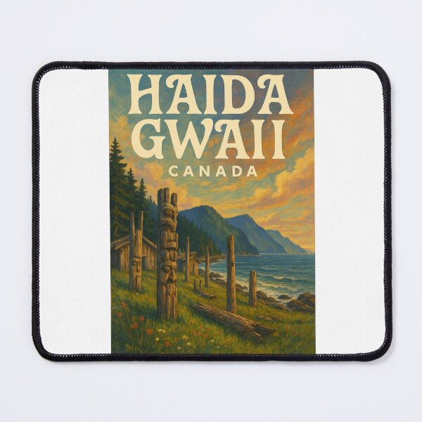Item preview,  Ancient Totem Poles on the Shores of Haida Gwaii, British Columbia, Canada designed and sold by Aryabek.