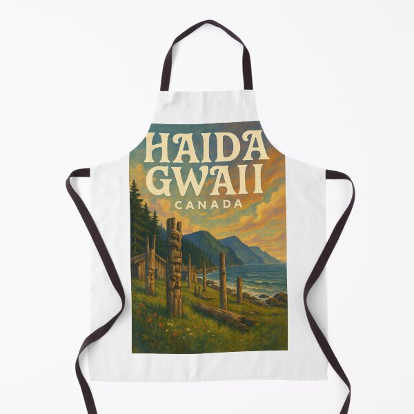 Item preview, Ancient Totem Poles on the Shores of Haida Gwaii, British Columbia, Canada designed and sold by Aryabek.