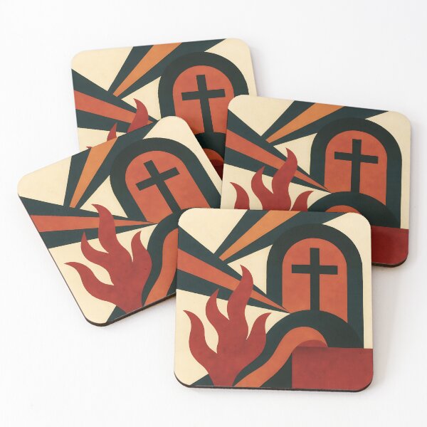 Item preview, The Cross and the Flame - Modern Sacred Symbol designed and sold by Benja & Co..