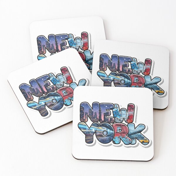 Item preview, New York Sticker – Street Winter City Word Art Gift designed and sold by Imaginarium of Chaos falcon88 .