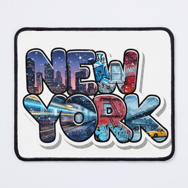 Item preview, New York Sticker – Street Winter City Word Art Gift designed and sold by Imaginarium of Chaos falcon88 .