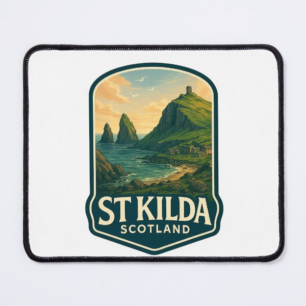 Item preview, Cliffs and Village Ruins of St Kilda, Outer Hebrides, Scotland designed and sold by Aryabek.