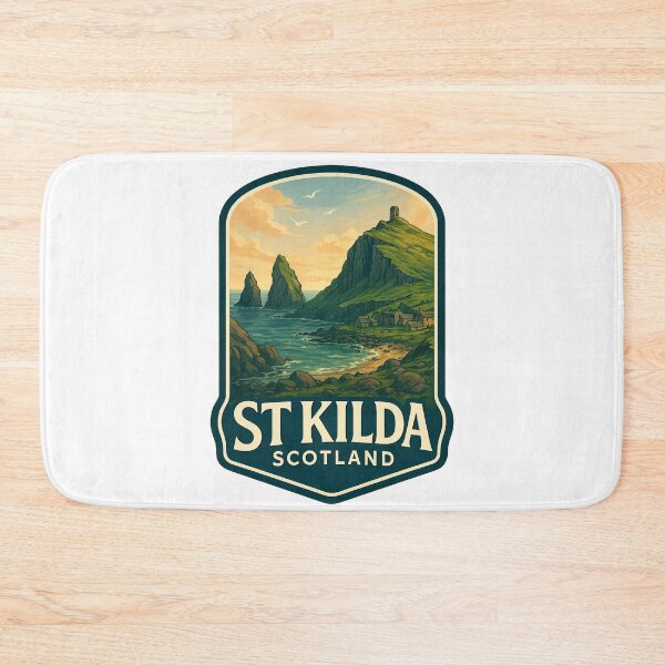 Item preview, Cliffs and Village Ruins of St Kilda, Outer Hebrides, Scotland designed and sold by Aryabek.