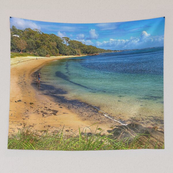 Item preview, Bagnalls Beach NSW | Calm Australian Coastline Print designed and sold by Fourpointstudio.