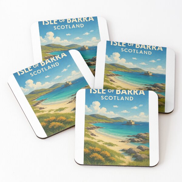 Item preview, Turquoise Bay and Kisimul Castle, Isle of Barra, Outer Hebrides, Scotland designed and sold by Aryabek.