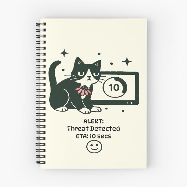 Item preview, Threat Detected - Countdown Cat Alert designed and sold by Beyondthelilyco.