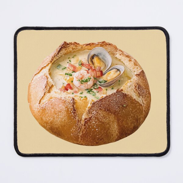 Item preview, Seafood Chowder in a Bread Bowl designed and sold by Violet Peonies.