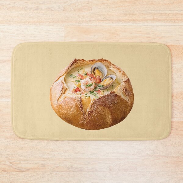 Item preview, Seafood Chowder in a Bread Bowl designed and sold by Violet Peonies.