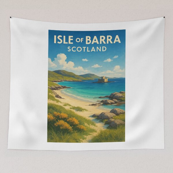 Item preview, Turquoise Bay and Kisimul Castle, Isle of Barra, Outer Hebrides, Scotland designed and sold by Aryabek.