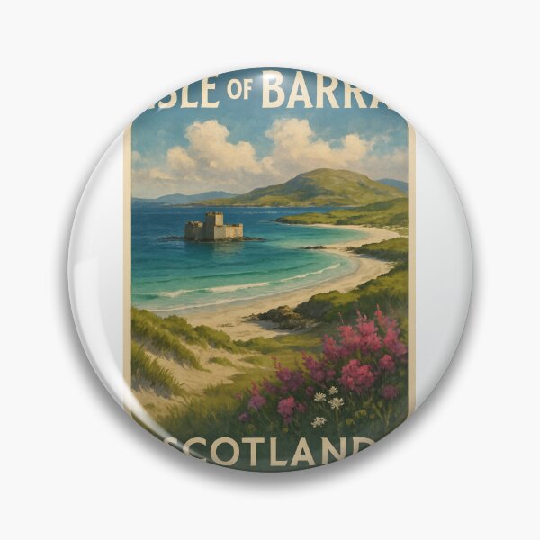 Item preview, Flower-Lined Beaches and Kisimul Castle, Isle of Barra, Scotland designed and sold by Aryabek.