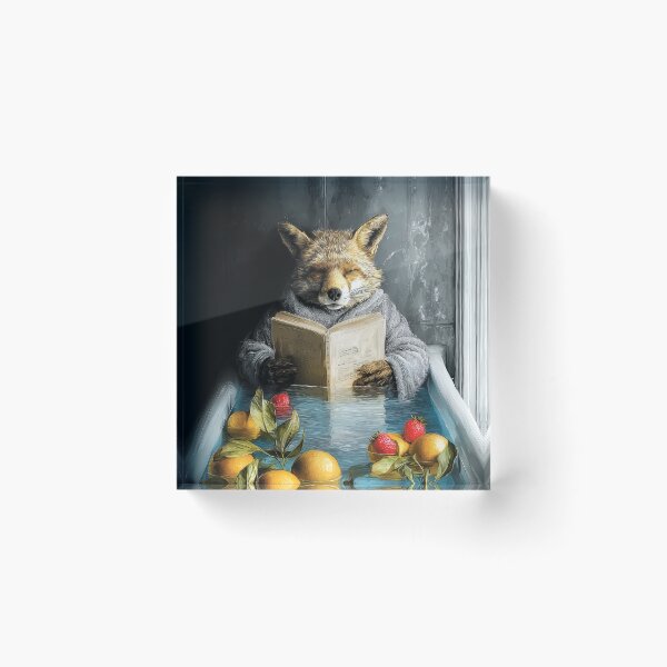Item preview, Fox in bathtube designed and sold by JBJart.