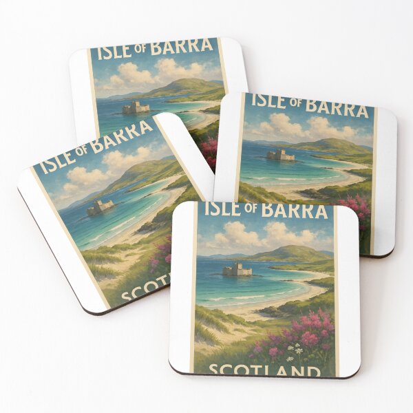 Item preview, Flower-Lined Beaches and Kisimul Castle, Isle of Barra, Scotland designed and sold by Aryabek.