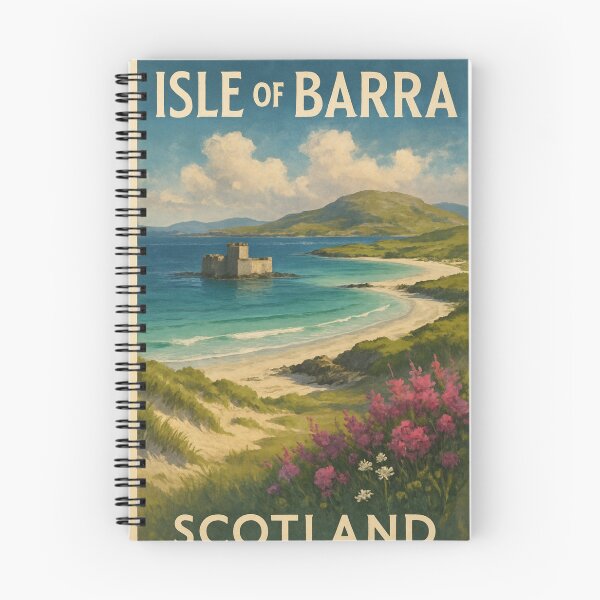 Item preview, Flower-Lined Beaches and Kisimul Castle, Isle of Barra, Scotland designed and sold by Aryabek.