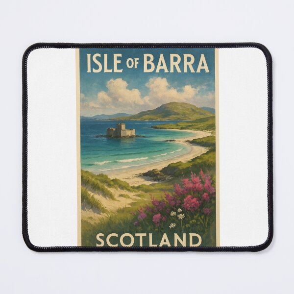 Item preview, Flower-Lined Beaches and Kisimul Castle, Isle of Barra, Scotland designed and sold by Aryabek.