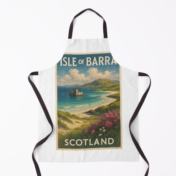 Item preview, Flower-Lined Beaches and Kisimul Castle, Isle of Barra, Scotland designed and sold by Aryabek.