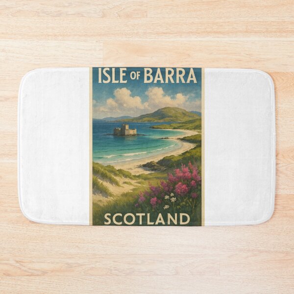 Item preview, Flower-Lined Beaches and Kisimul Castle, Isle of Barra, Scotland designed and sold by Aryabek.
