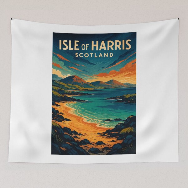 Item preview, Golden Beaches and Mountain Coast, Isle of Harris, Outer Hebrides, Scotland designed and sold by Aryabek.