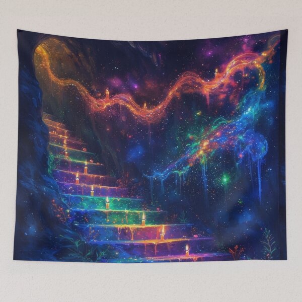 Item preview, Magical staircase with glowing candles designed and sold by Mianku | Für das Leben.