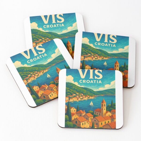 Item preview, Old Town Rooftops and Harbor View, Vis Island, Croatia designed and sold by Aryabek.